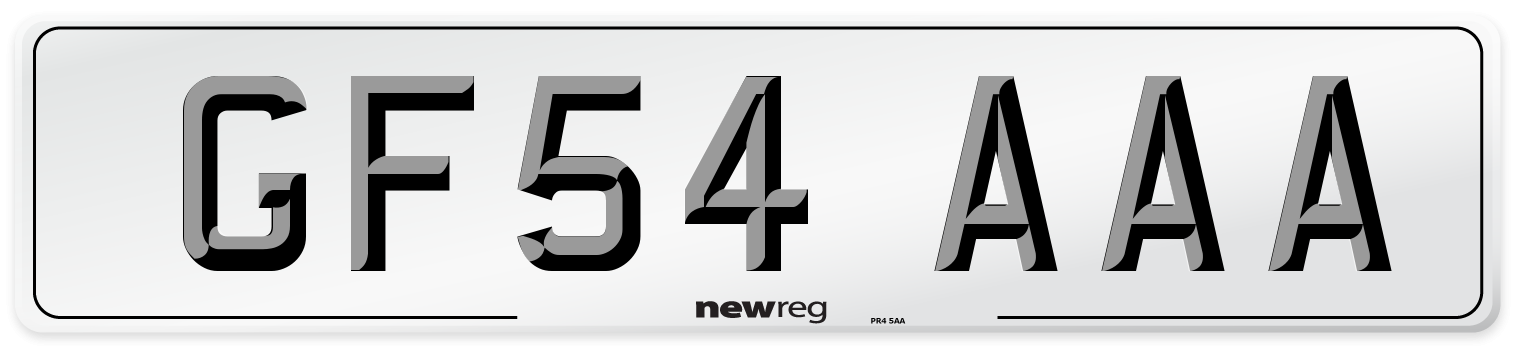 GF54 AAA Number Plate from New Reg